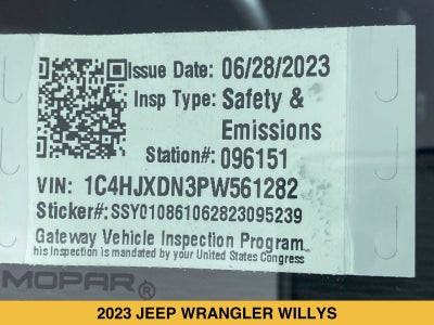 2023 Jeep Wrangler 4-Door Willys 4x4