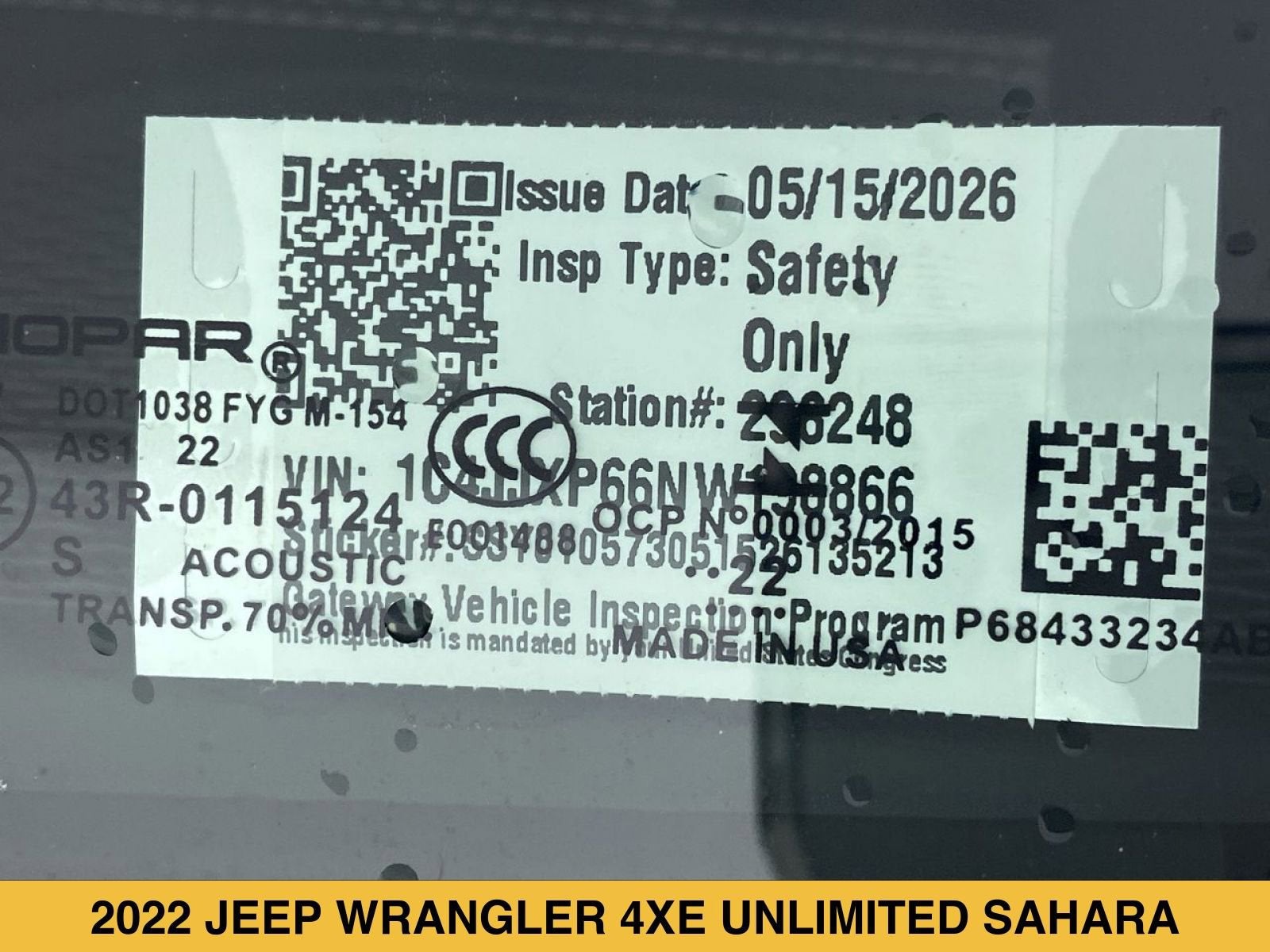 2022 Jeep Wrangler 4xe Unlimited Sahara 4x4