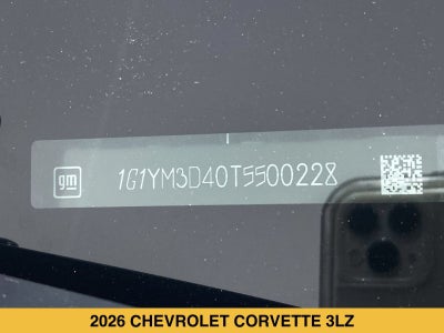 2026 Chevrolet Corvette E-Ray 3LZ