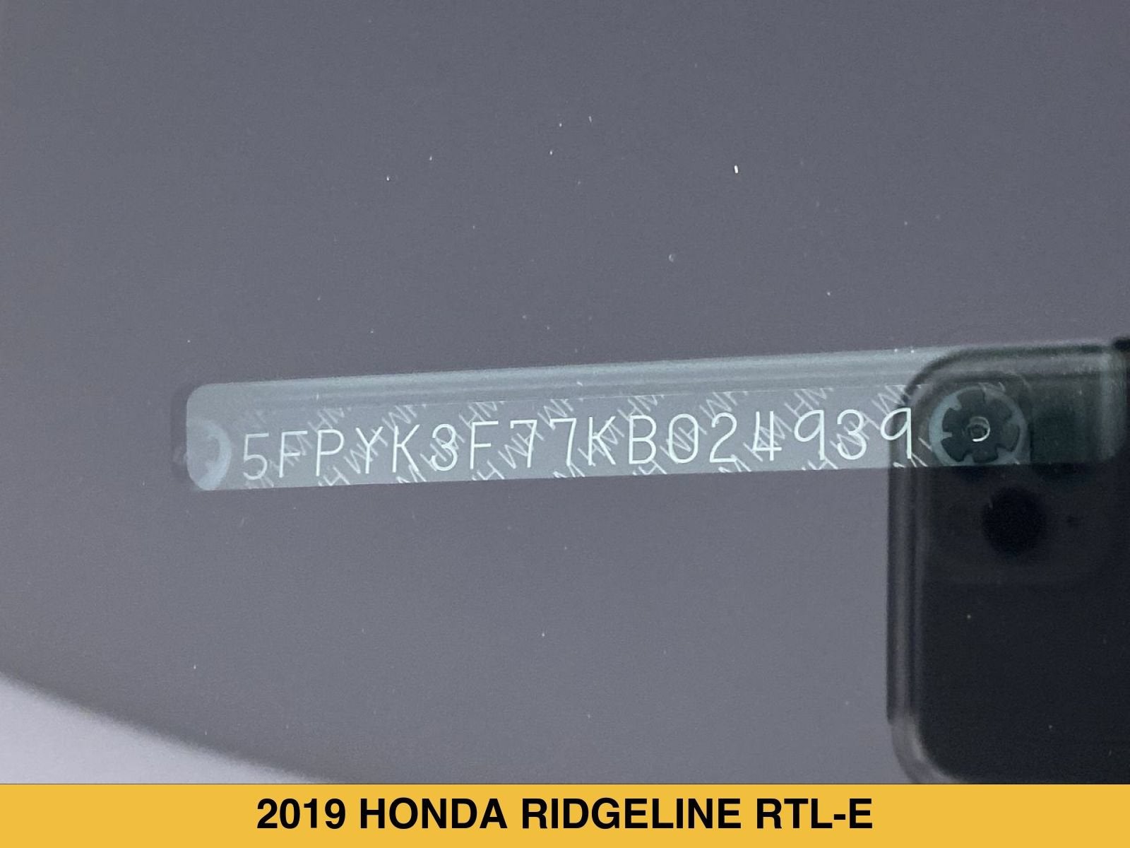 2019 Honda Ridgeline RTL-E
