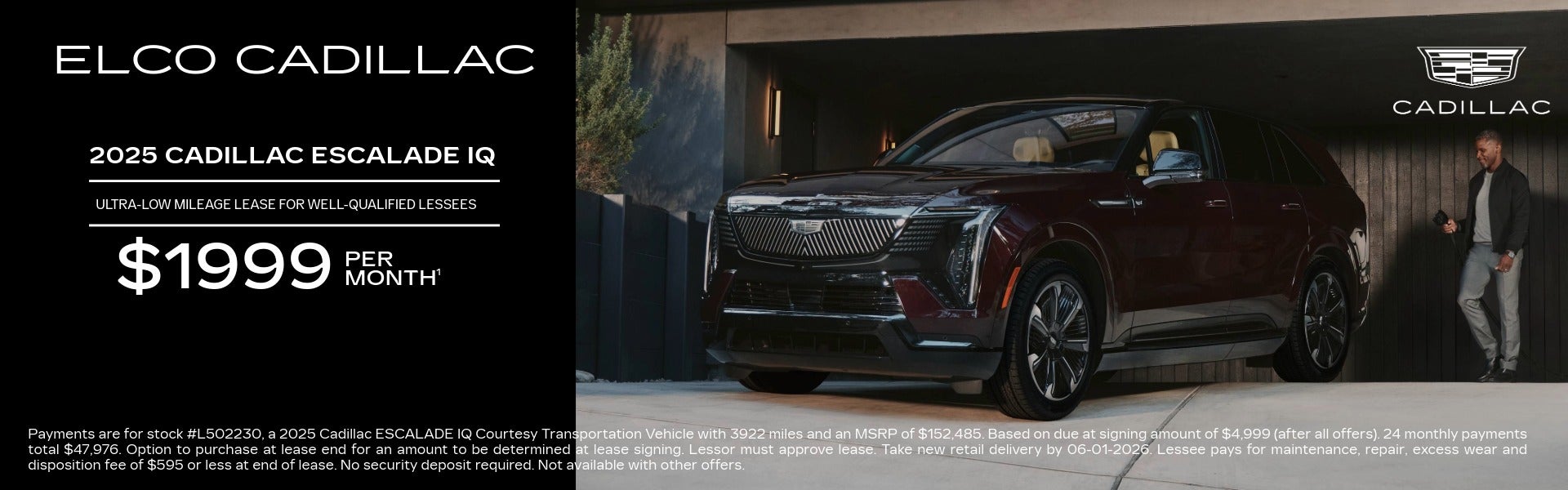 ELCO Cadillac Escalade IQ Lease Special